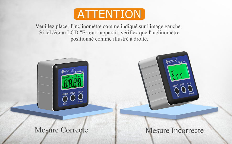 Mesureur Angle Mesure Angle Digital LCD Goniomètres Numériques Coque Chanfrein Inclinomètre