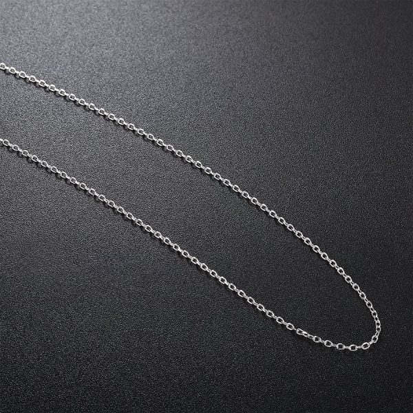 BESTEEL 1.5 MM Collier en Argent 925 pour Hommes Femmes Longue Chaîne Collier Fine approprié pour pendentifs avec Coffret Cadeau, 41-71 CM – Image 4