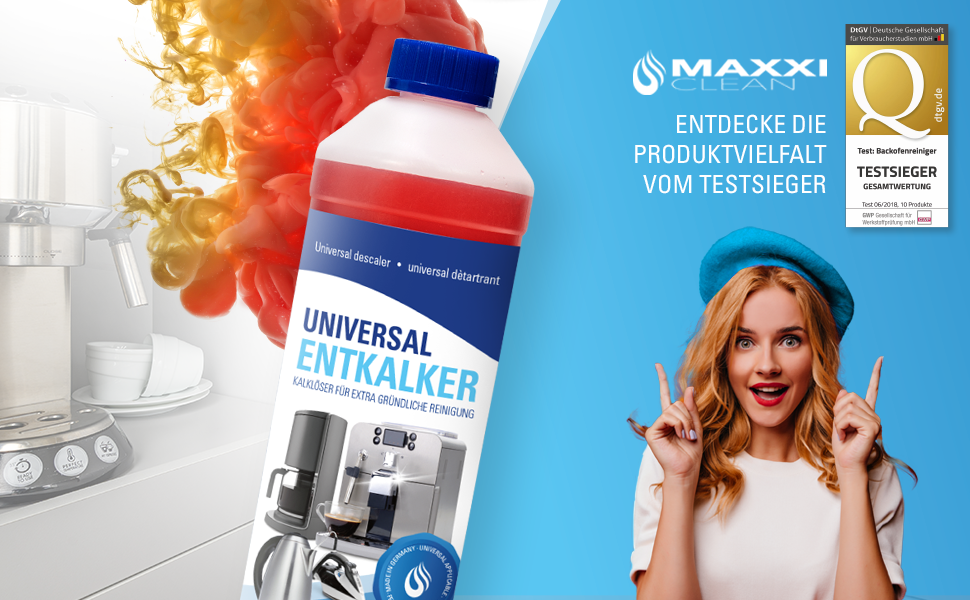 Maxxi Clean, détartrant universel, indicateur de couleur, produit de nettoyage,