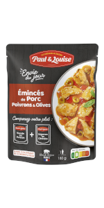 Emincés de Porc poivrons et Olives