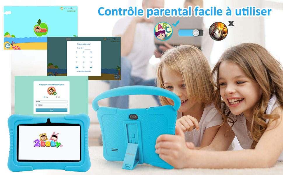 Tablette bébé pour garçons et filles, tablette avec contrôle parental