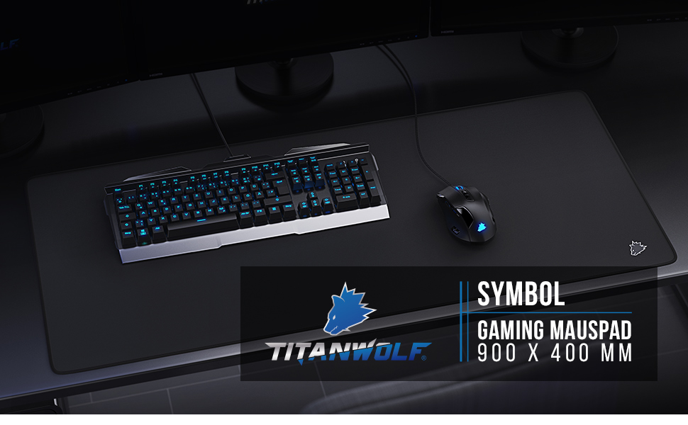 Titanwolf Tapis de souris gaming 900 x 400 mm