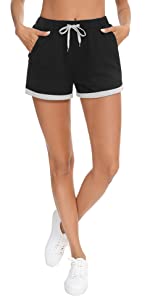 Wayleb Femme Short de Sport Coton Respirant short de yoga pour femmes shorts femmes taille haute