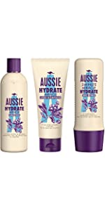 Shampooing huile de macadamia aussie hydrate australie cheveux secs abîmés après-shampooing soin