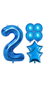 40" Blue Number Balloon Kit