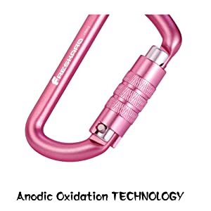 pink carabiner