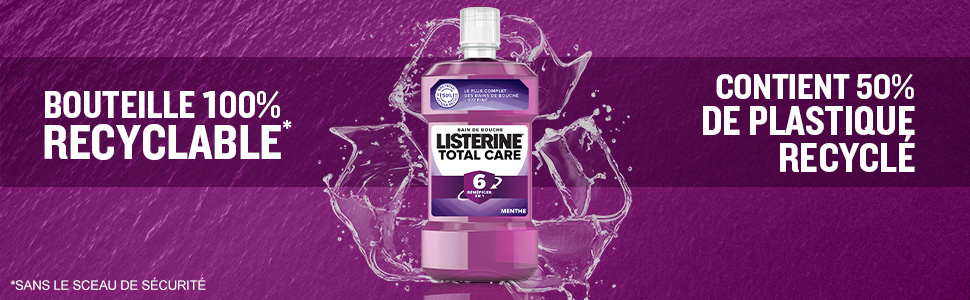 Listerine Bain De Bouche Quotidien, Total Care 6 En 1, pour une Haleine Fraîche