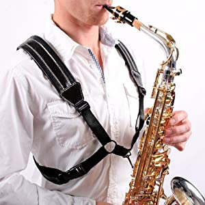 saxophone strap, saxophone harness, padded saxophone strap