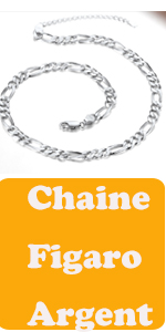 Bracelet Homme Acier Inoxydable Gourmette Femme Figaro Argent Chaine Poignet Garçon Collier Fille