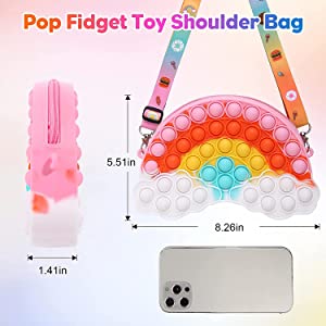 sac bandoulière fille - push pop bubble - stress relief