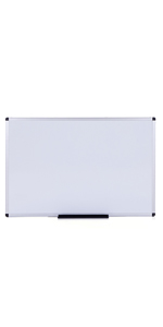 VIZ-PRO Tableau blanc non magnétique effaçable à sec Cadre en aluminium argenté 1200 x 900 mm