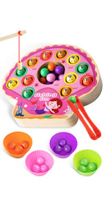 Jouets en Bois Jeu de pêche