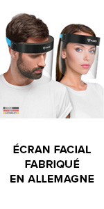 Écran facial fabriqué en Allemagne