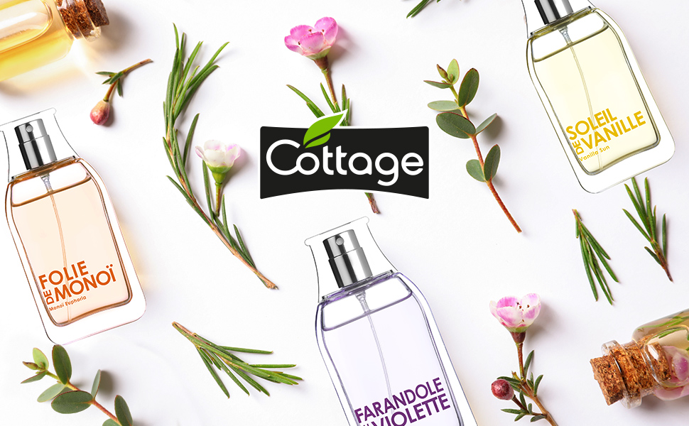 COTTAGE, EAU DE TOILETTE, PARFUM, VANILLE, VIOLETTE, MONOI