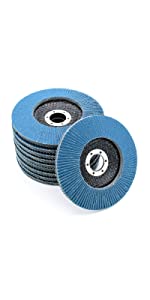 Disque éventail 125 115 mm 115 bois 125 mm Set 80 grains inox 120 bleu pièce 40 acier inoxydable