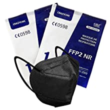 CRAZYCHIC - Masque FFP2 NR Certifié Norme CE EN149 - Masque de Protection Respiratoire -