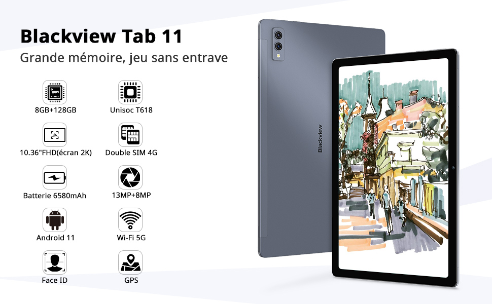blackview tab11 10.36 tablette android 11 tablette pc