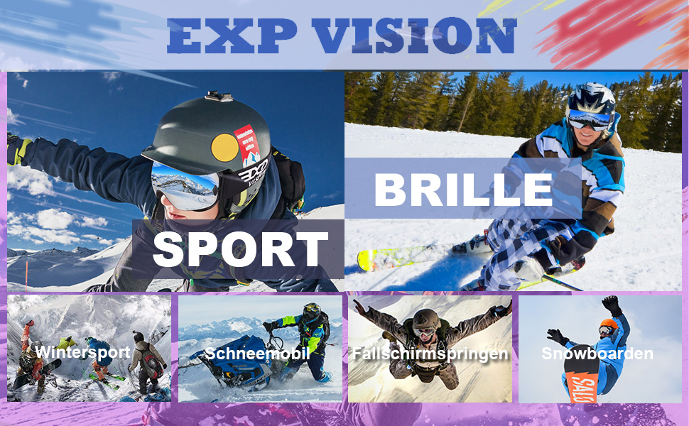 EXP Vision Masque de ski pour homme et femme