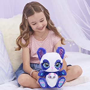 Peek A Roo Maman panda roo bébé surprise peluche interactive vente animé magique jeu 5 ans