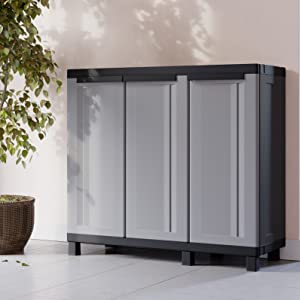 Twist black armoire basse plastique terry