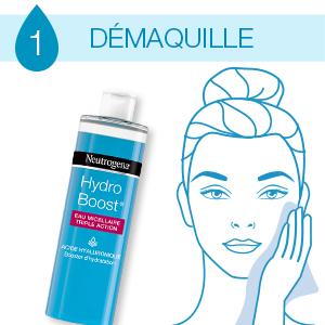 Aqua gel, démaquille, Nettoie, Hydrate, Acide Hyaluronique, Tréhalose Botanique