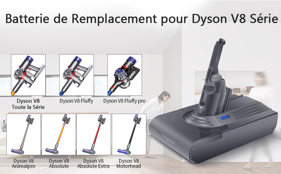 batterie de remplacement pour Dyson V8 serie Absolute fluffy animal motorhead etc.