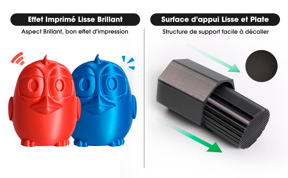 eSUN PLA Brillant Filament 1.75mm Imprimante 3D Filament PLA 1KG Bobine Filament d'impression 3D