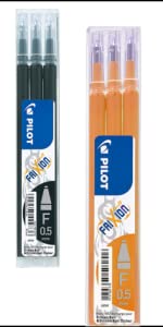 Recharges FriXion Ball et Clicker pointe fine 0,5 mm