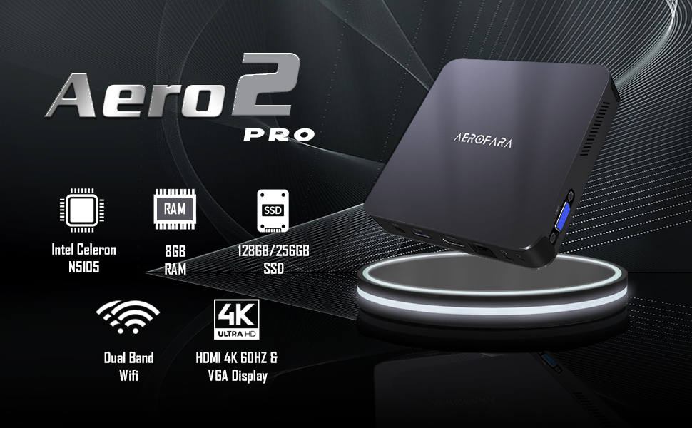 Aero 2 Pro Mini PC with Windows 10 N5105 CPU