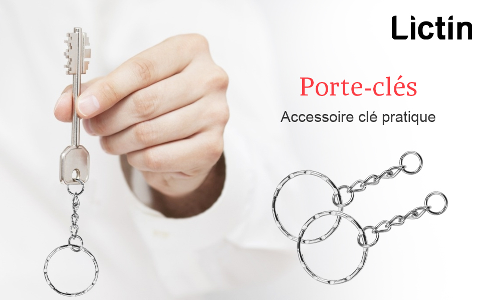 60 PCS Porte-clés de 25 mm