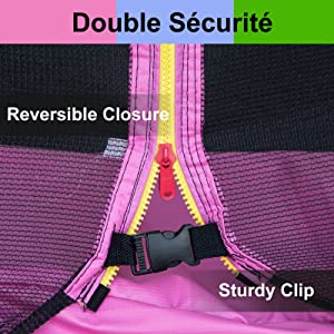 zipper and lock for double safety