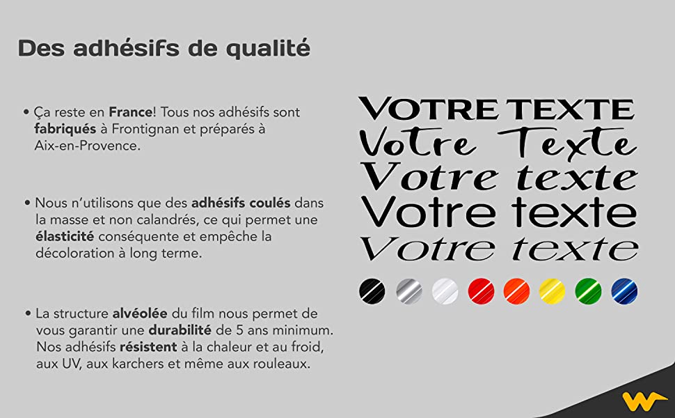 Adhésif personnalisé autocollant sticker texte cadeau