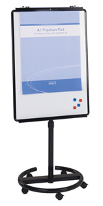 Viz-Pro Eco Tableau blanc magnétique mobile 700 x 1000 mm Noir
