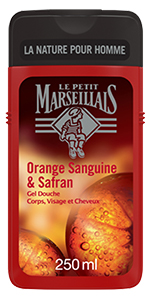 Le Petit Marseillais Gel Douche Corps Cheveux Hom Orange Sanguine Safran