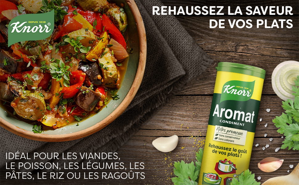 Knorr Assaisonnement En Poudre Aromat Tube, rehaussez la saveur de vos plats, préparations, cuisine