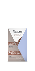 Rexona Maximum Protection Clean Scent Stick, protection 96 heures, 3x plus efficace, déodorant femme