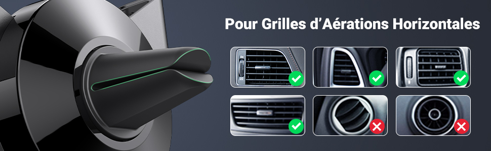 Support Téléphone Voiture Gravité Grille Aération Libérer Les Mains