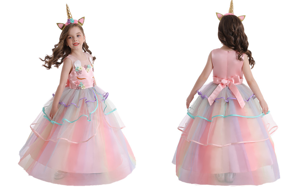 robes longues en tulle arc-en-ciel