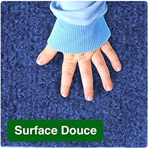 moquette extérieure intérieur rouleau douce doux animaux antidérapante enfant terrasse bleu