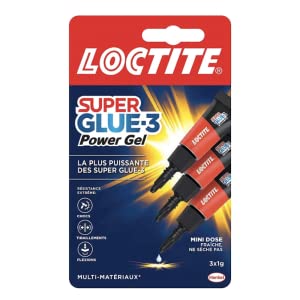 loctite super glue colle forte epoxy glu réparer objets coller métal liquide transparente blanche