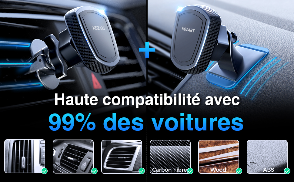 Clip et adhésif de 3 m de hauteur compatible avec 99% des voitures