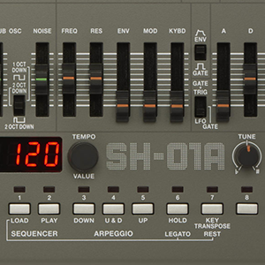 SH-01A, synth, synthesizer, roland, retro, analog, analogue, MIDI, keyboard, boutique, korg, 80s,