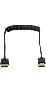 Duttek Câble spiralé HDMI vers HDMI 1.2m