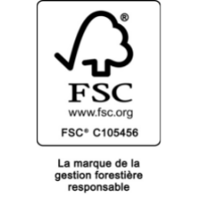 Logo FSC, certification matière naturelle gérée de façon durable