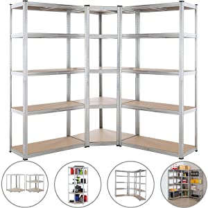 acier bois MDF conserves réserves nourriture pneus voiture étagère clipsable stabilité solide