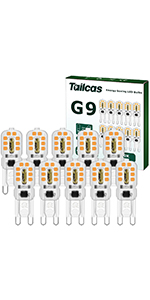 3w ampoules led g9 blanc chaud