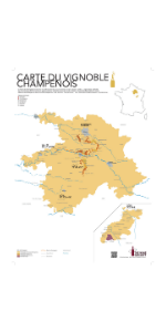 La carte du vignoble de champagne