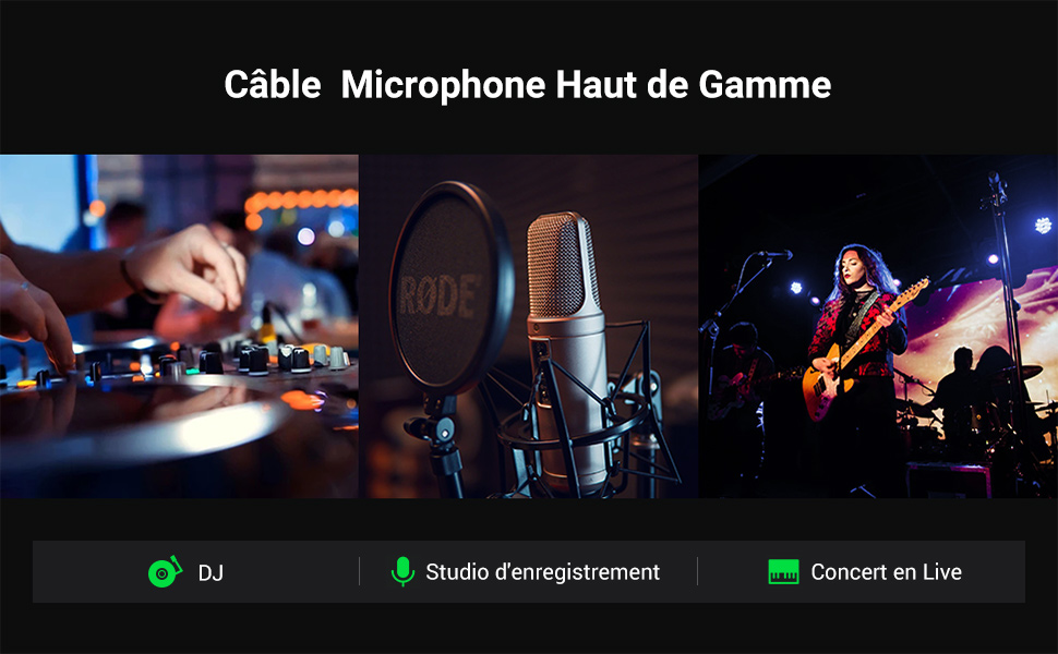 Câble Microphone Haut de Gamme