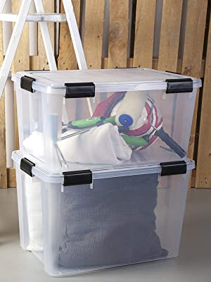 Lot de 2 boîtes de rangement Air Tight Box transparentes