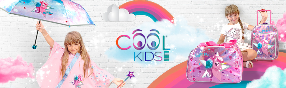 Sacs à dos et sacs à roulettes Cool Kids pour filles de 2 à 5 ans avec impression licorne ou sirène